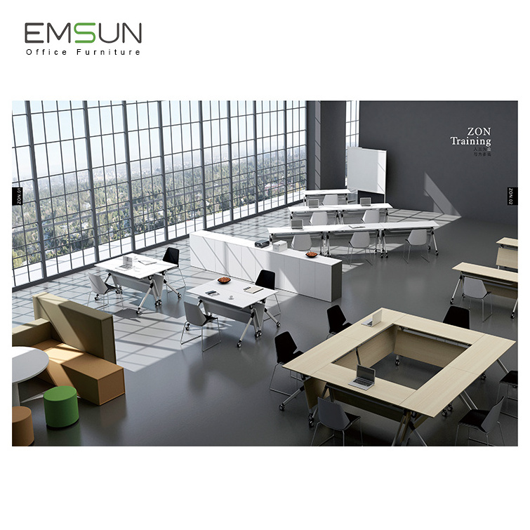 modular office folding training table foldable conference desk ZON-1-1206 meeting table design