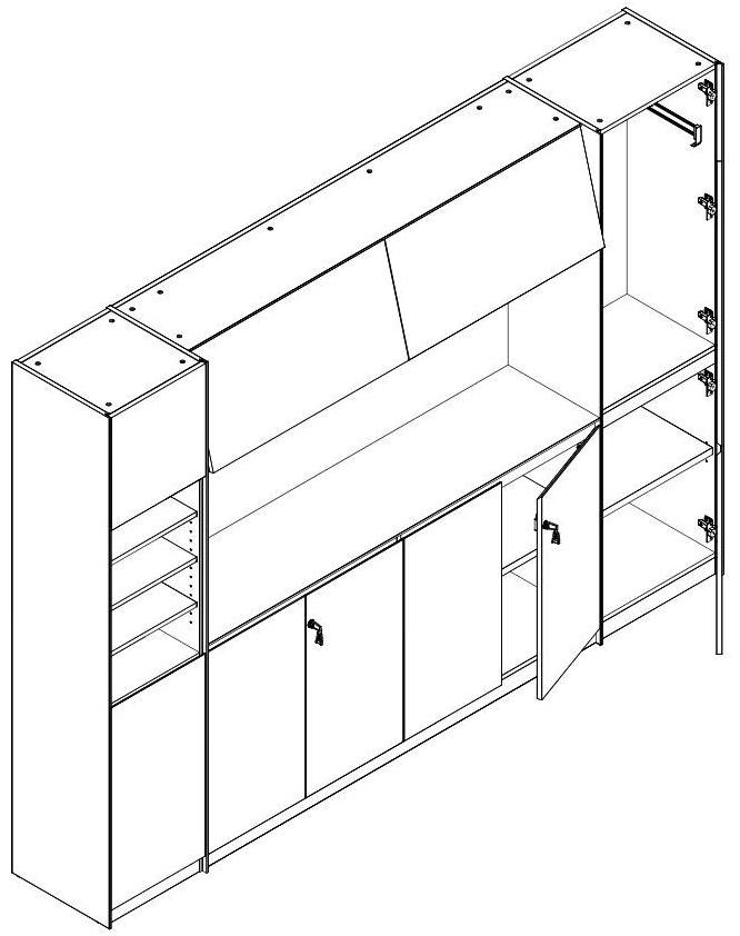 Cabinet Simple Design Wooden Office File Rack Filling Cupboard