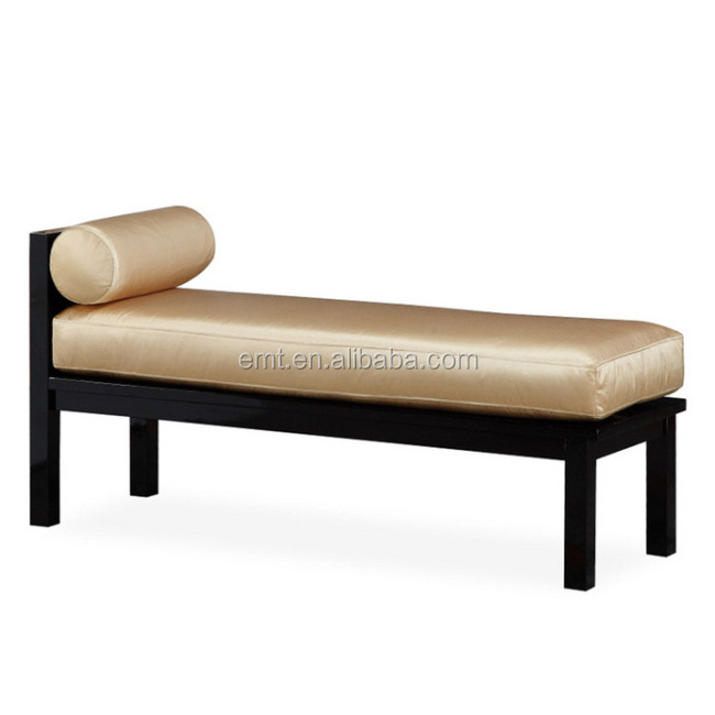 Wooden Frame fabric Upholstery bolster bench long ottoman bed end foot stool