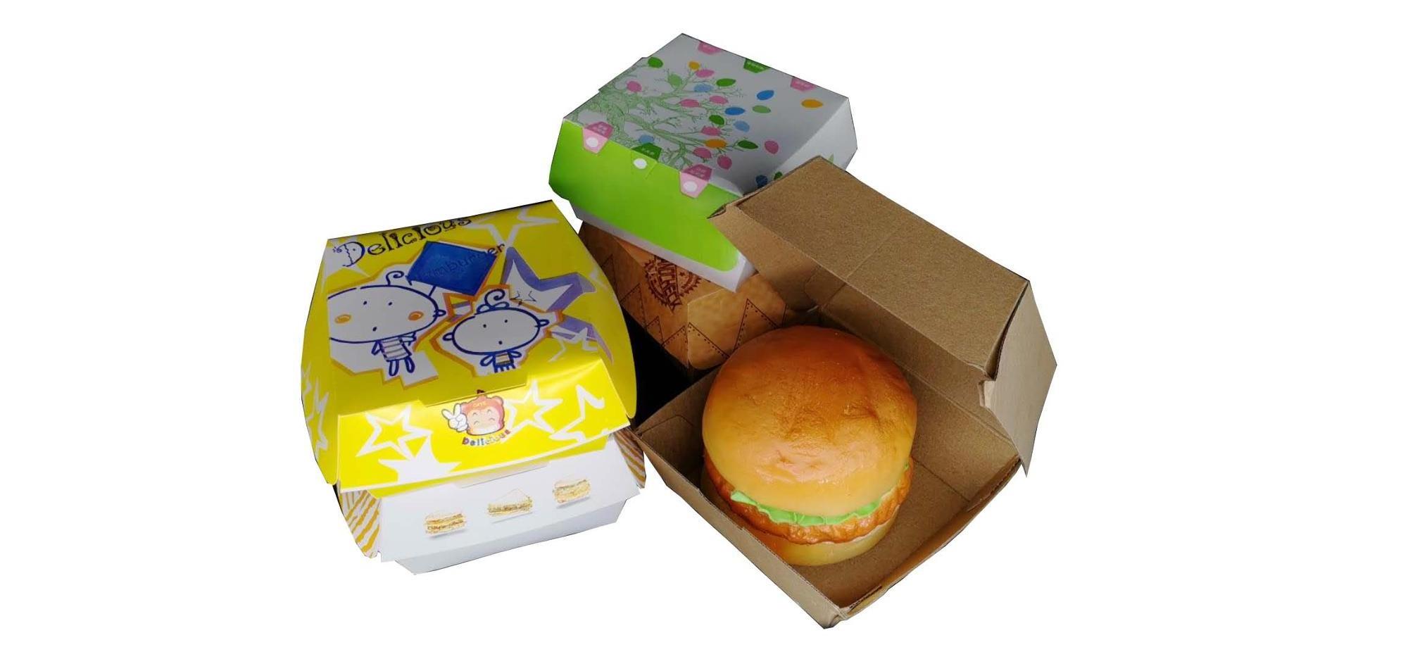 Hot sale takeaway kraft paper burger box packaging burger boxes wholesale