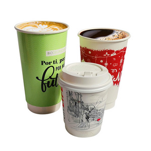 Customizable disposable wrapping paper Biodegradable milk tea ice cream paper bowl with lid coffee cup