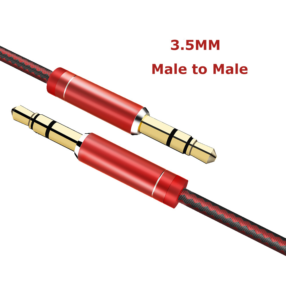 Factory Wholesale LS-Y01 Aux Cable Jack 3.5mm Male to Male Headphone Microphone Stereo Speaker Wire Audio Cable