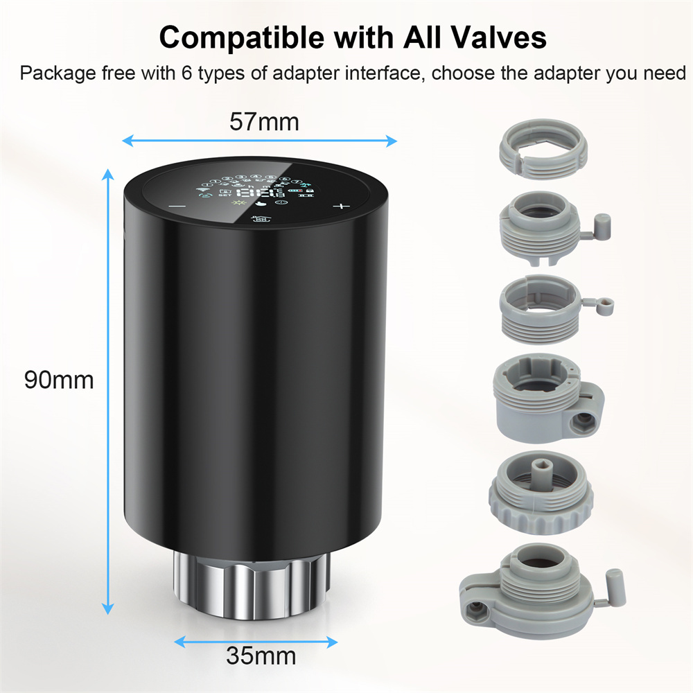 Eco Wifi Smart Thermostatic Radiator Valve, ZigBee Thermostatic Water Heating Radiator Valve, Thermostatic Valve Radiator