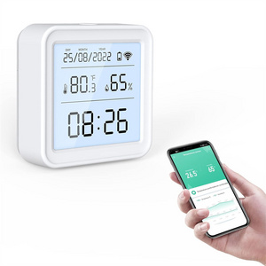 eMylo Humidity and Temperature Monitor, Tuya Zigbee Digital Indoor Temperature Humidity Sensor with Smart App and Data Recording