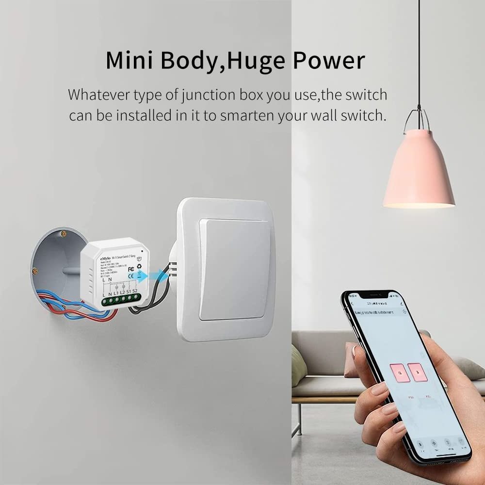 AC676 Tuya WiFi RF Smart Switch Light Switch 110V 220V Breaker Timer Module and Wireless Wall Switch