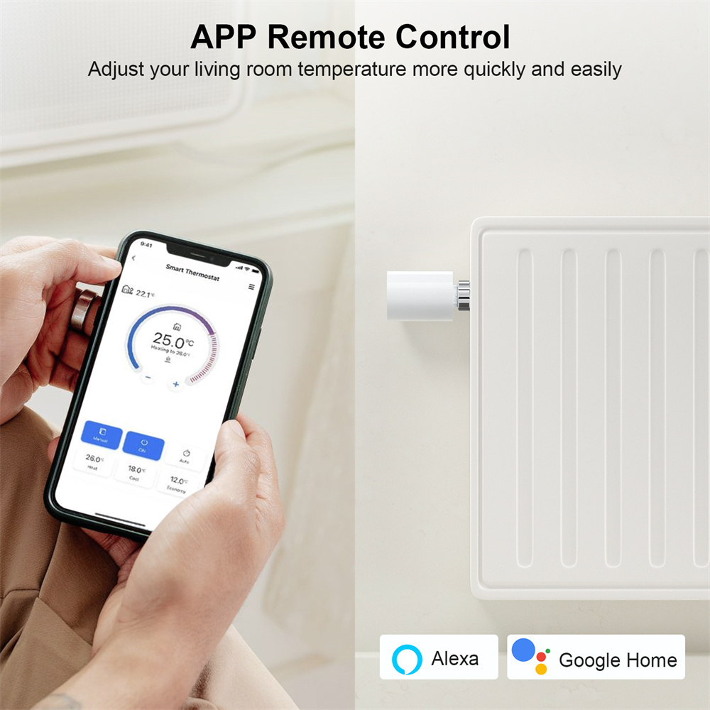 Eco Wifi Smart Thermostatic Radiator Valve, ZigBee Thermostatic Water Heating Radiator Valve, Thermostatic Valve Radiator