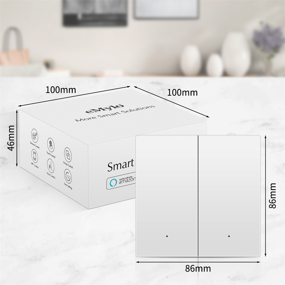 Eu Standard Electric Wall Smart Home Switch Tuya Wifi Button Switch Smart Light Switch interruptor inteligente