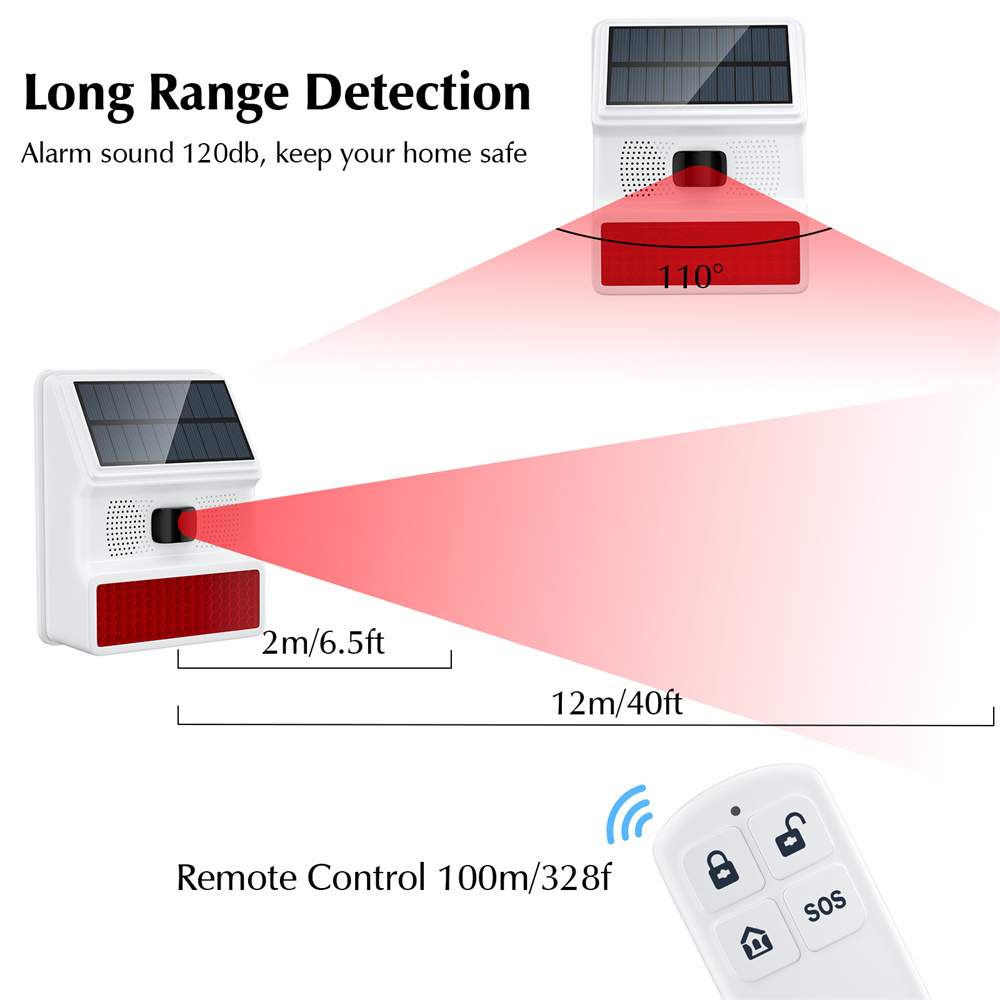 Security Alarme Home Fire Flash Tuya Siren Alarm, Ids Home System With Motion Detector Fire Flash Alarm Siren