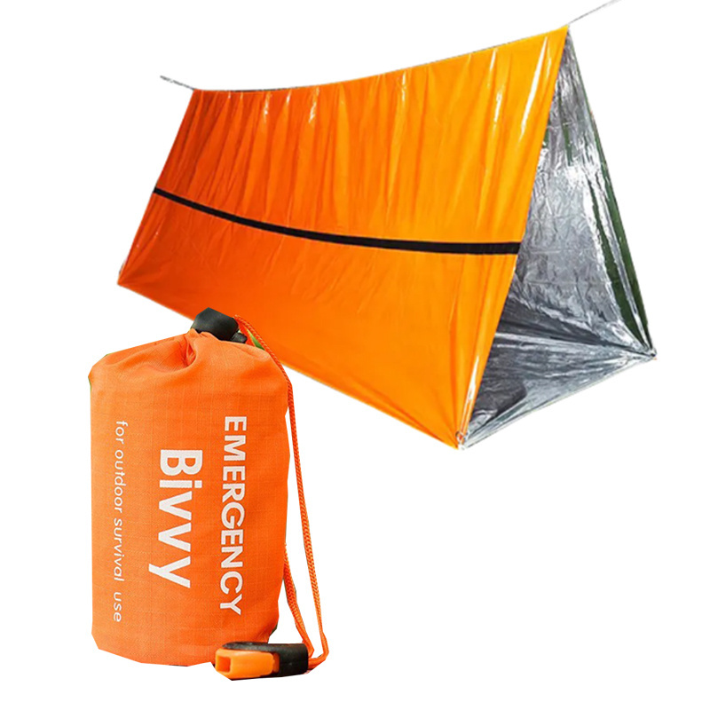 Emergency Survival Shelter Life Tent Emergency foil Shelter for 2 persons Use As Survival Tube Tent for Camping Hiking outdoor