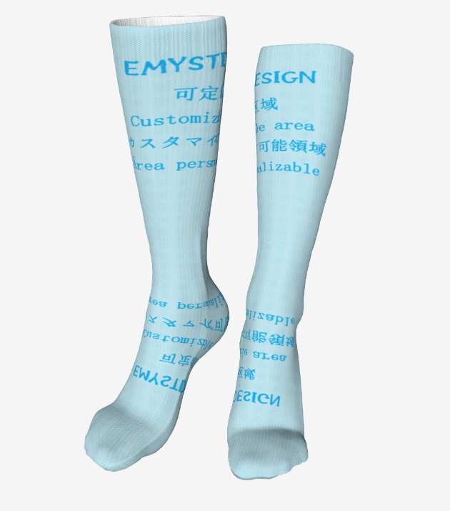 20-Inch No Heel Casual Socks, Comfortable and Practical Custom Made