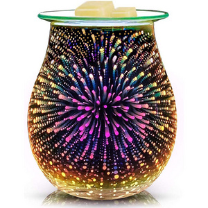 3D Glass Electric Wax Melt Warmer Wax Burner Melter Fragrance Warmer for Home Office Bedroom Living Room Gifts & Decor