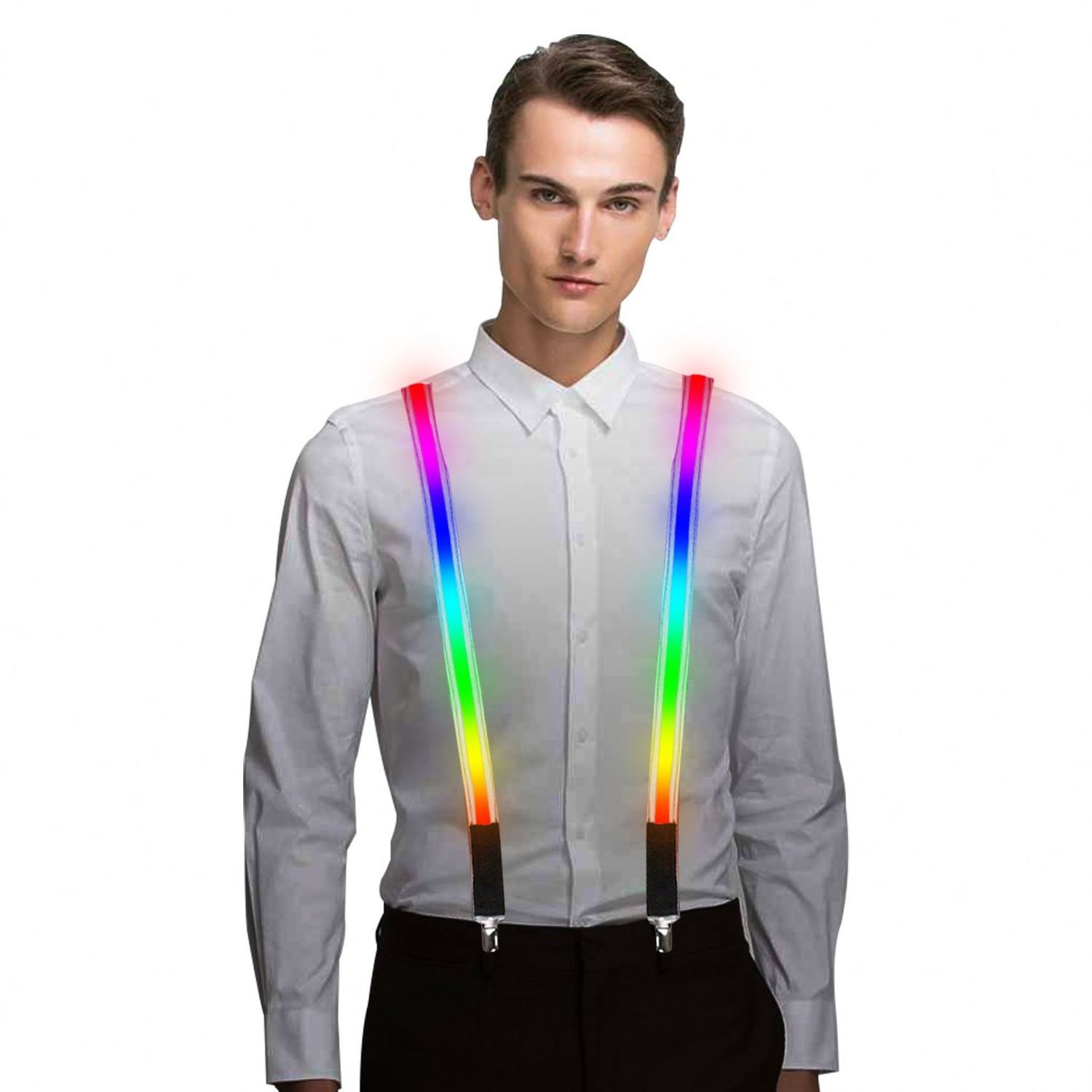 Wedding Flashing Gallus Led With Elastic Belt Party Suspenders