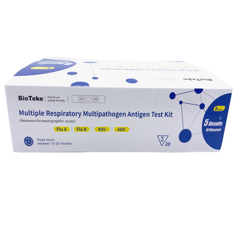 Novel Coronavirus 2019 Flu RSV Adenovirus Multiple Antigen Ag 5 In 1 Respiratory Rapid Test Kit