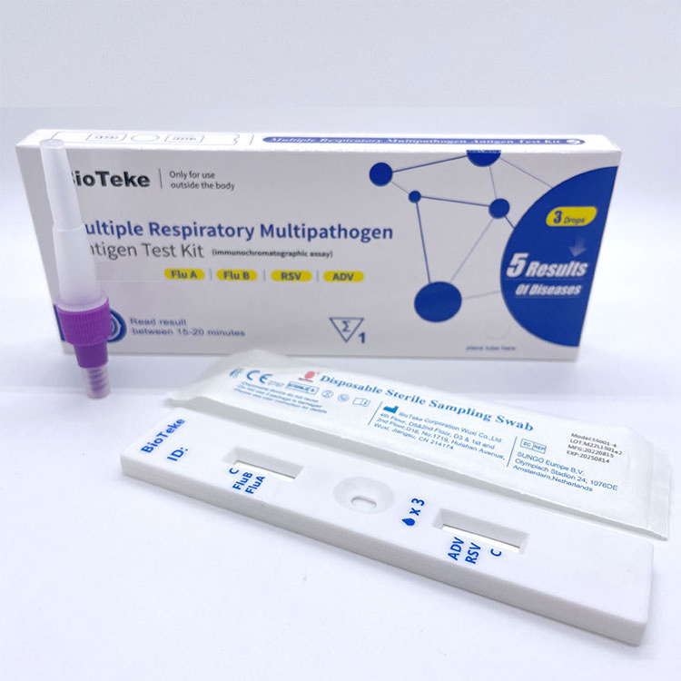 Novel Coronavirus 2019 Flu RSV Adenovirus Multiple Antigen Ag 5 In 1 Respiratory Rapid Test Kit