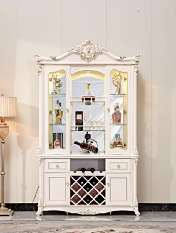 Hot selling TV display Cabinets Classical  With glass display and wine cabinet TV Cabinet for living room