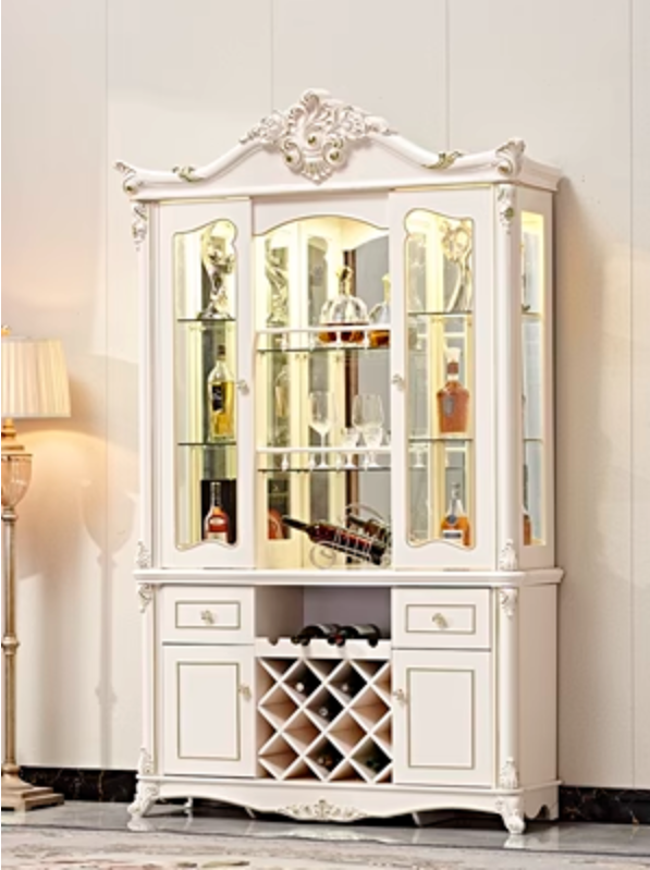 Hot selling TV display Cabinets Classical  With glass display and wine cabinet TV Cabinet for living room