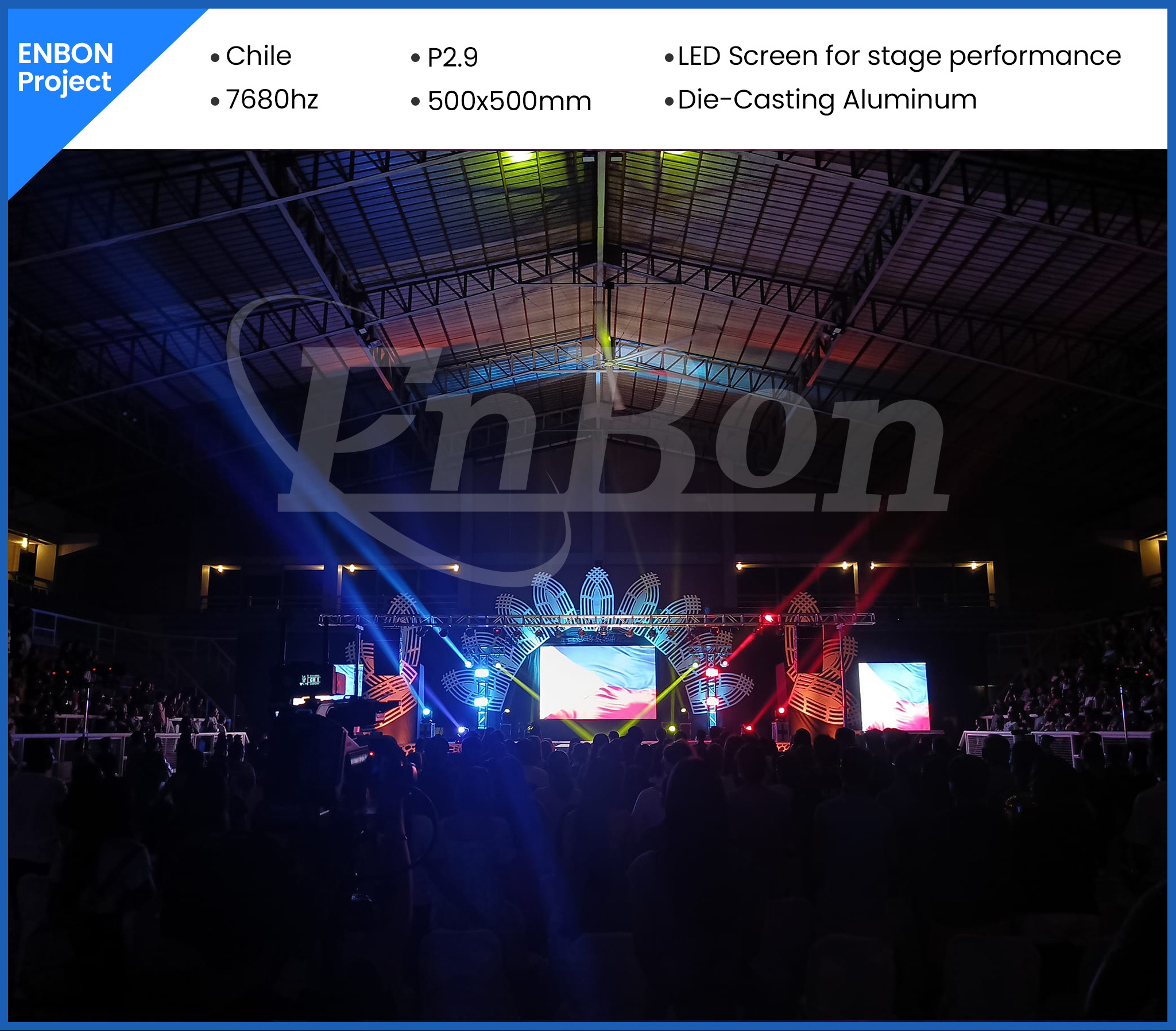 ENBON 3x5 LED Video Wall Indoor Outdoor Church Event LED Display P2.6 P2.9 P3.9 500mm X 500mm LED Screen For Concert