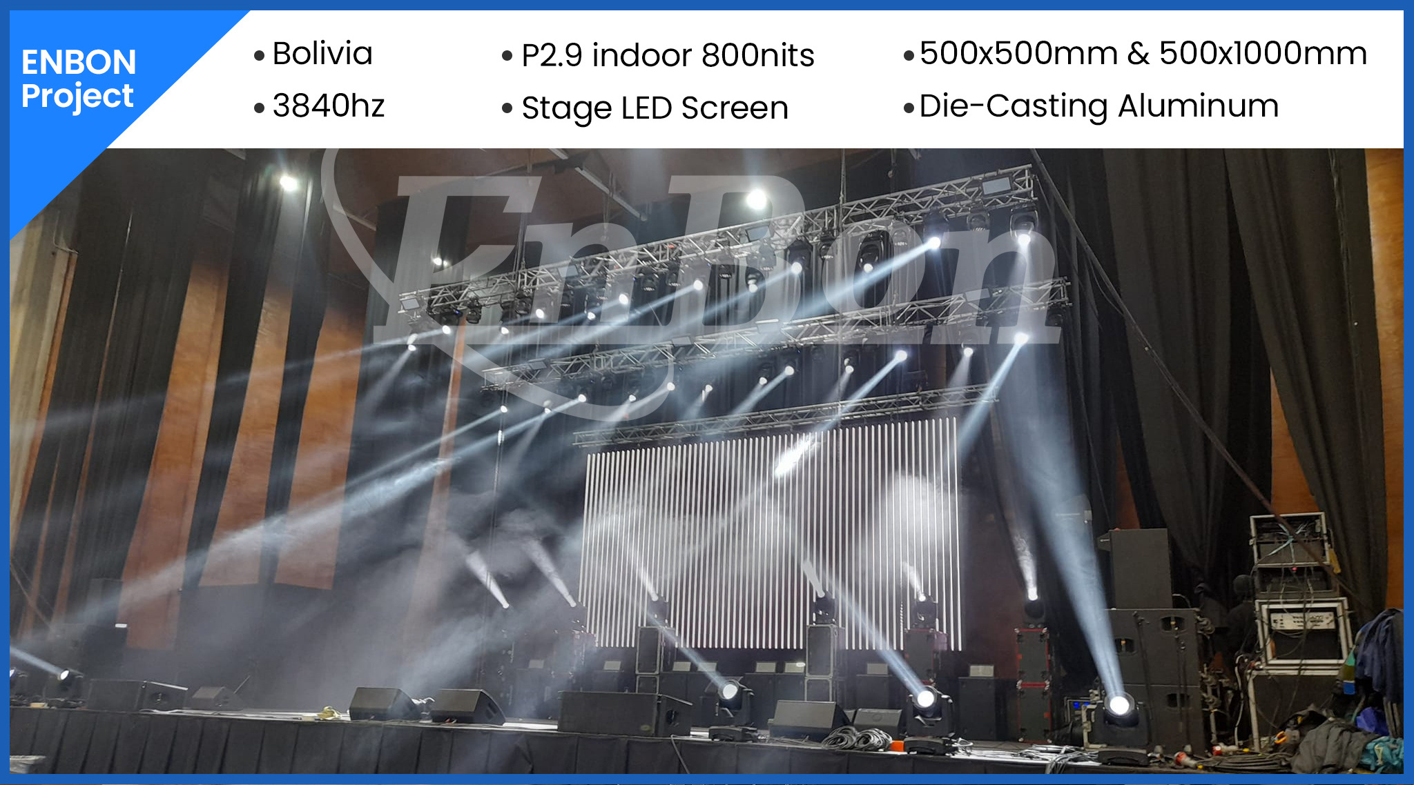 ENBON 3x5 LED Video Wall Indoor Outdoor Church Event LED Display P2.6 P2.9 P3.9 500mm X 500mm LED Screen For Concert