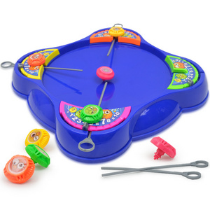 Pull-out gyro battle plate gaming desk kids games education toy  spinning top table