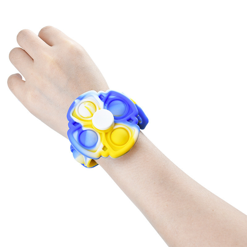 Fashion new fingertip spinner bracelet decompression watch push pops sensory bubble popper fidget toy