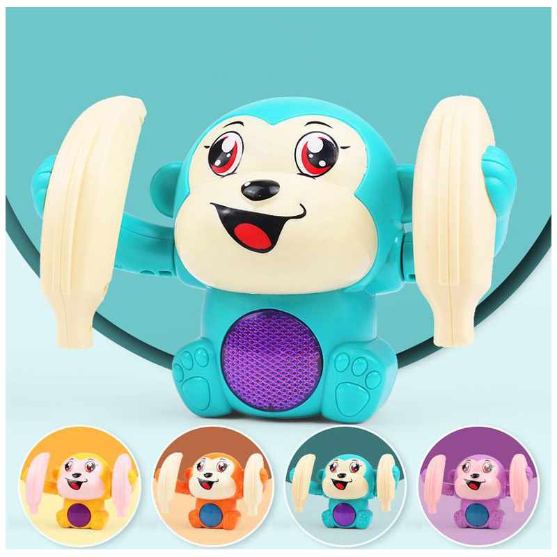 New puzzle funny light music sound control induction monkeys toy electric tumbling monkey toy