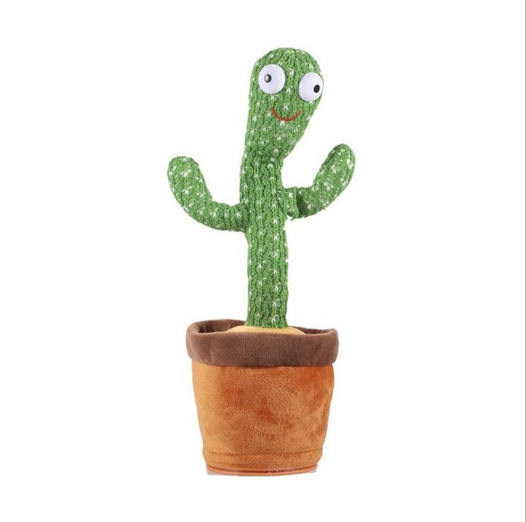 Hot sale funny electric enchanting flower twisting light music song plush dancing cactus toy