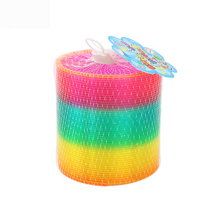 Puzzle elastic colorful spring stacking nostalgic toy plastic magic pop rainbow circle