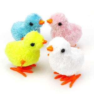 Puzzle funny educational other clockwork jumping wind up animal toys chicken plush toy