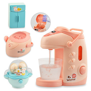 New cooking simulation mini small appliances set refrigerator realastice kitchen kids play house toy