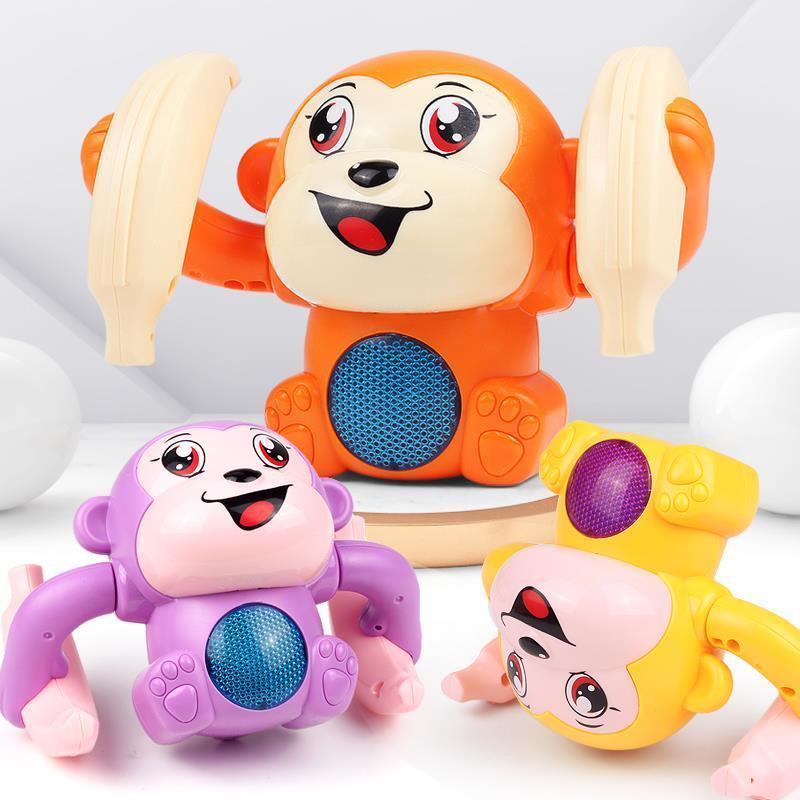 New puzzle funny light music sound control induction monkeys toy electric tumbling monkey toy