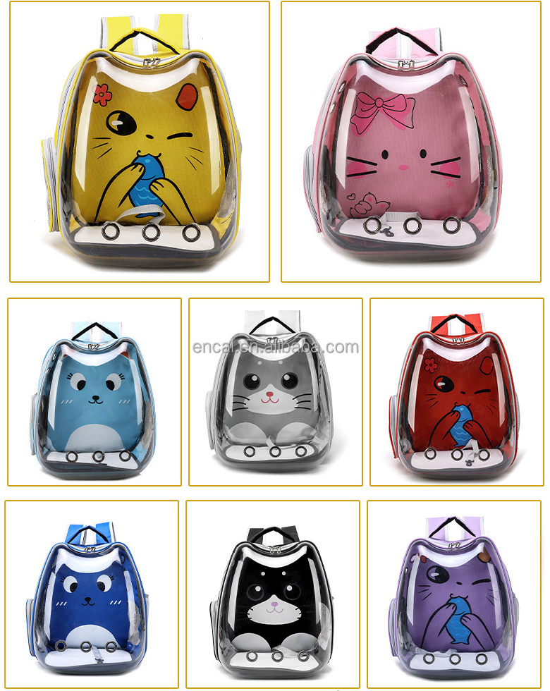 Soft-Side Cat Backpack Carriers Bag For Dog Pet Bubble Backpack for Small Cats Puppies Dogs Bunny  Transparent Capsule