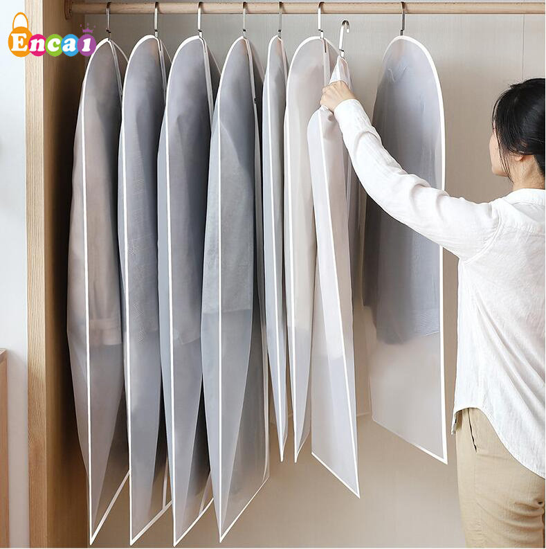 Encai Transparent Garment Bag Dust Business Suit Cover Cheap Durable Clothes Dustproof Cover