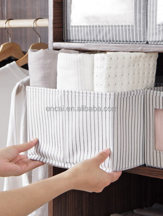 Closet Baskets  Trapezoid Storage Bins Foldable Fabric Baskets for Clothes Baby Toiletry Toys Towel DVD Book