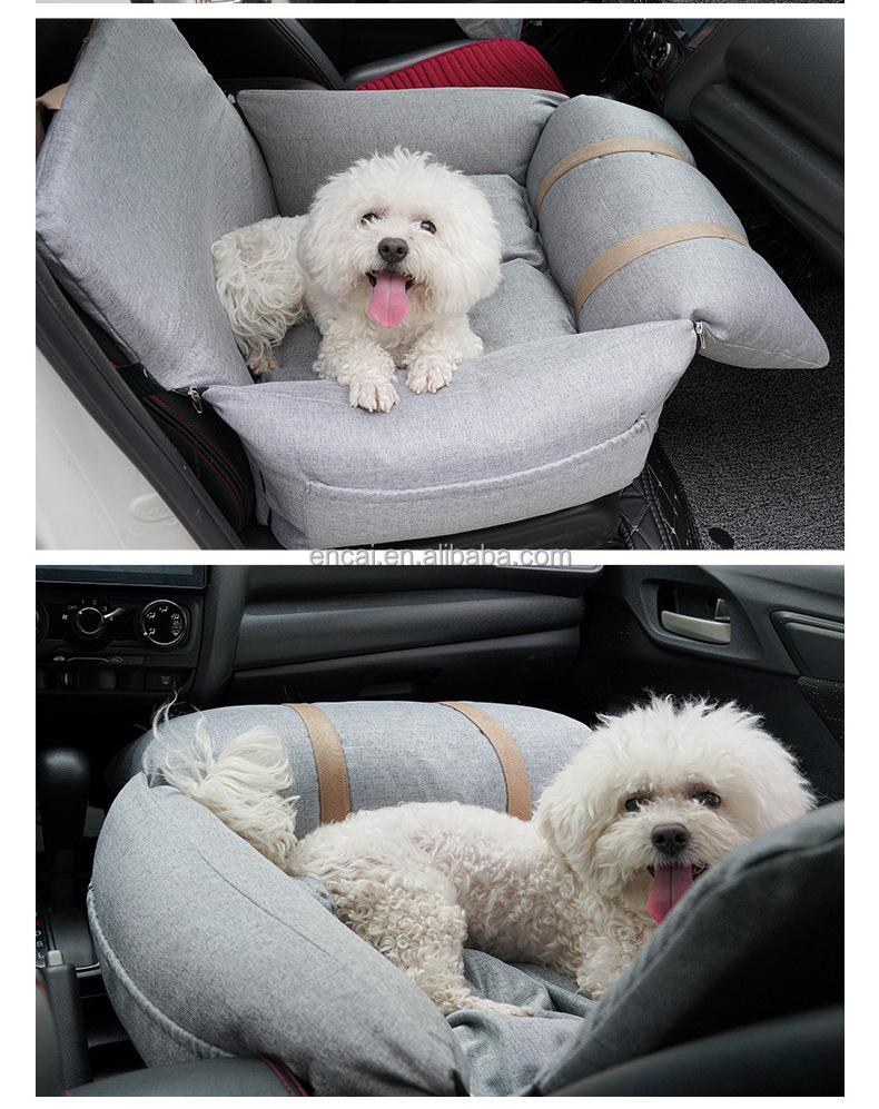 Dog car Booster seat for Small Medium Large Dogs Cats pet Travel Booster seat Safety Car Seat with Storage Dog car Bed Dual