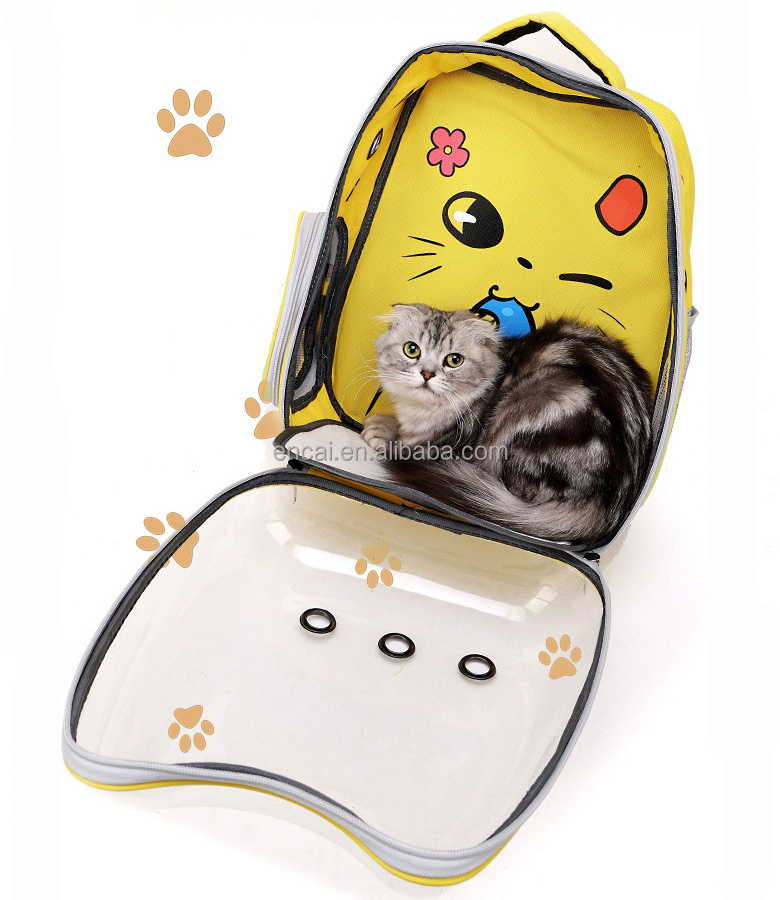 Soft-Side Cat Backpack Carriers Bag For Dog Pet Bubble Backpack for Small Cats Puppies Dogs Bunny  Transparent Capsule