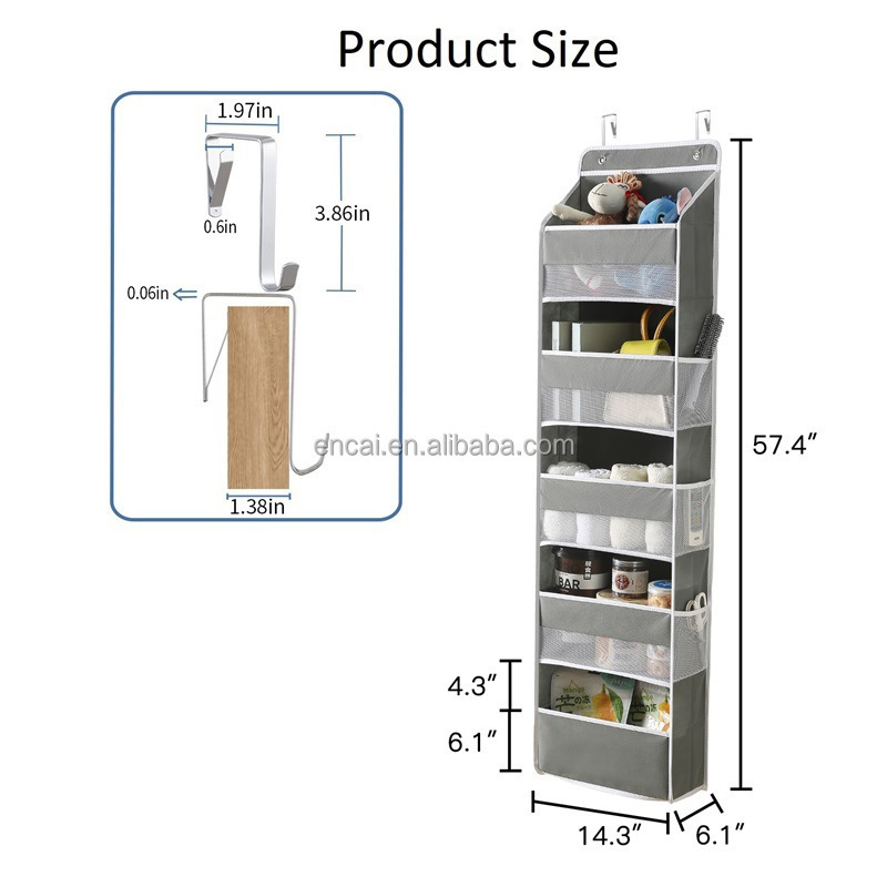 Home Over The Door Organizer 5 Shelf Hanging Closet Organizers and Storage Organizer for Closet RV Kids Closet Nursery Bedroom