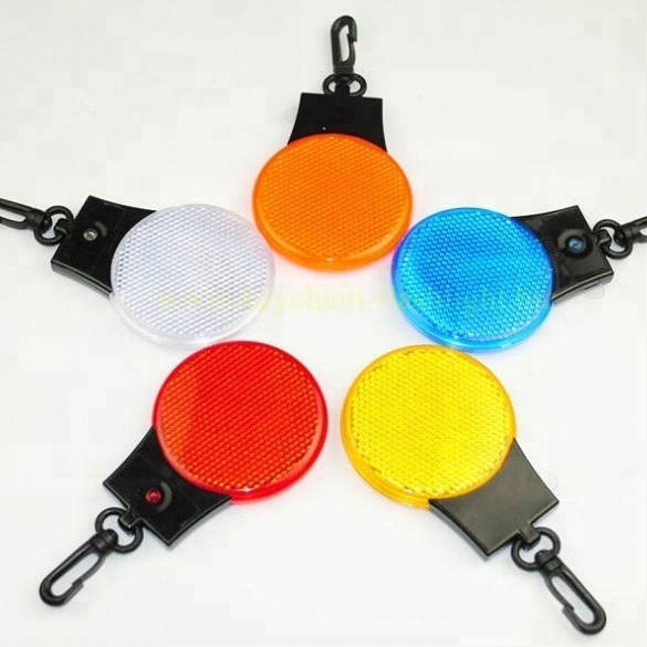 2024 new arrival portable reflective LED caution light PMMA keychain