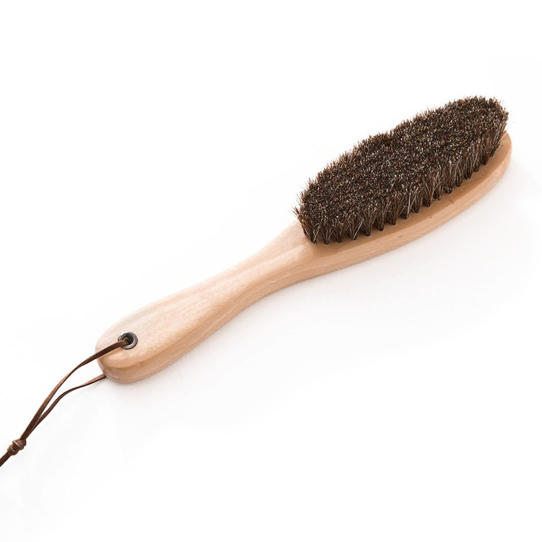 Black horse hair coat and hat brush lint remover quality animal hair cleaning brush body nail brushes