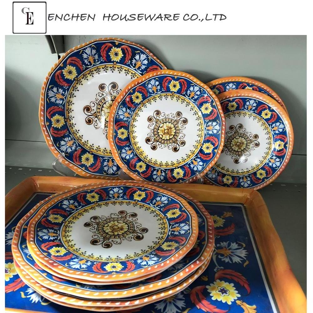 Customized Tableware Hotel Melamine Plate Set Wholesale Plastic Cheap Melamine Dish