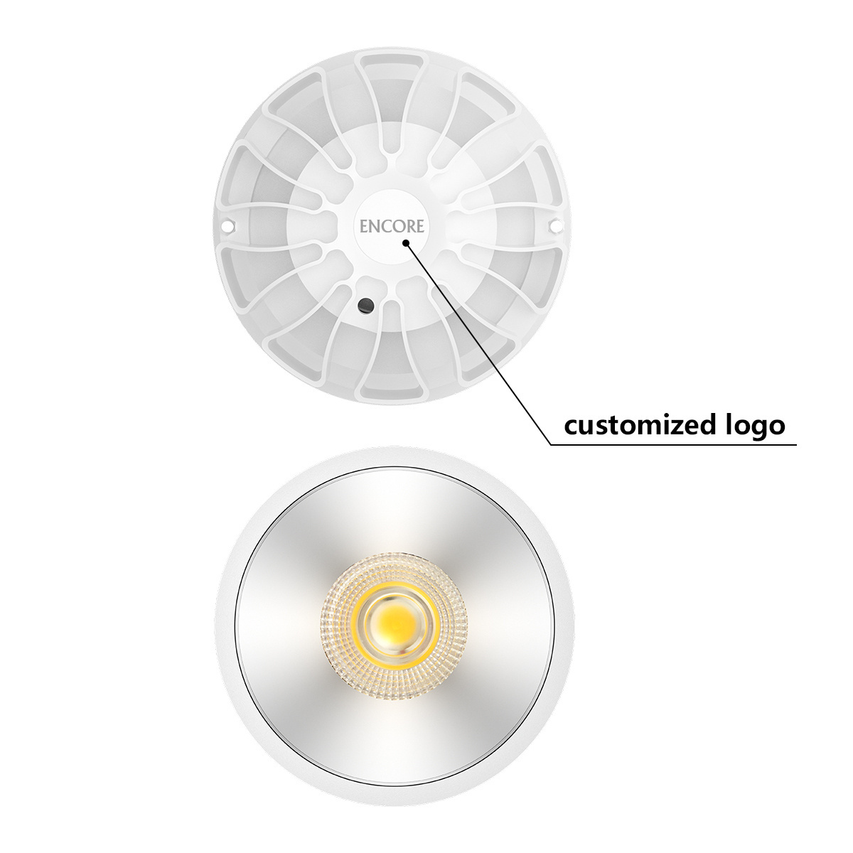 2023 Commercial ETL Indoor Round Spot Down Light Recessed 20W 25W 30W 35W 40W 45W LED COB Downlight