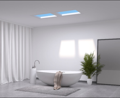 Virtual Vertical Sunlight Led Ceiling Panel Dynamic Sun Sunshine Artificial Skylight With Natural Blue Sky Sunlight