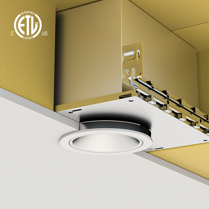 New Construction 30W 35W Fire Rated ETL CE Anti Glare Recessed CRI90 DALI Switch Commercial Interior LED Down Light