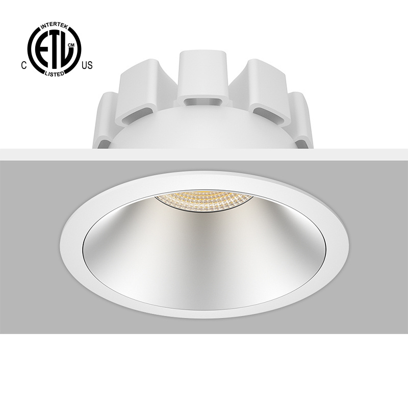 2023 Commercial ETL Indoor Round Spot Down Light Recessed 20W 25W 30W 35W 40W 45W LED COB Downlight