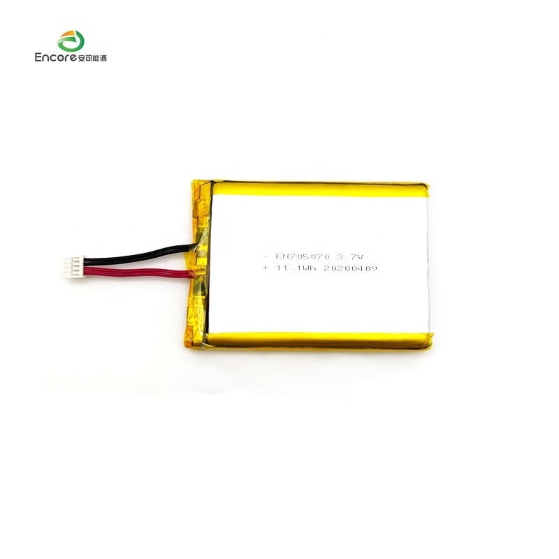 Lithium ion lipo rechargeable battery 705070 3.7V 7.4v 3000mAh 11.1wh li po polymer flat cell lithium ion battery for tablet