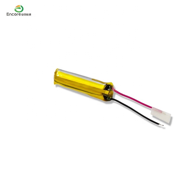 Smallest li polymer batteries 80mah 100mah 75300 cylindrical rechargeable li-ion lipo battery