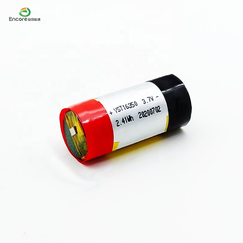 Rechargeable li ion 3.7v 650mah lipo 16350 battery