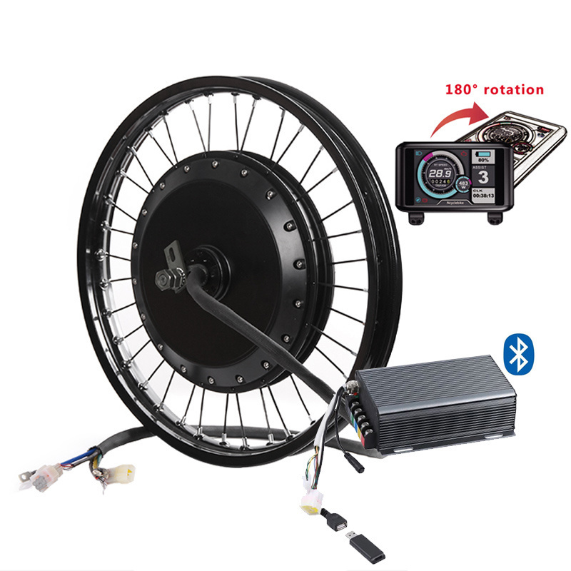 High speed ebike motor kit 3000w 5000w 8000w 72v electric bike conversion kits with sabvoton controller