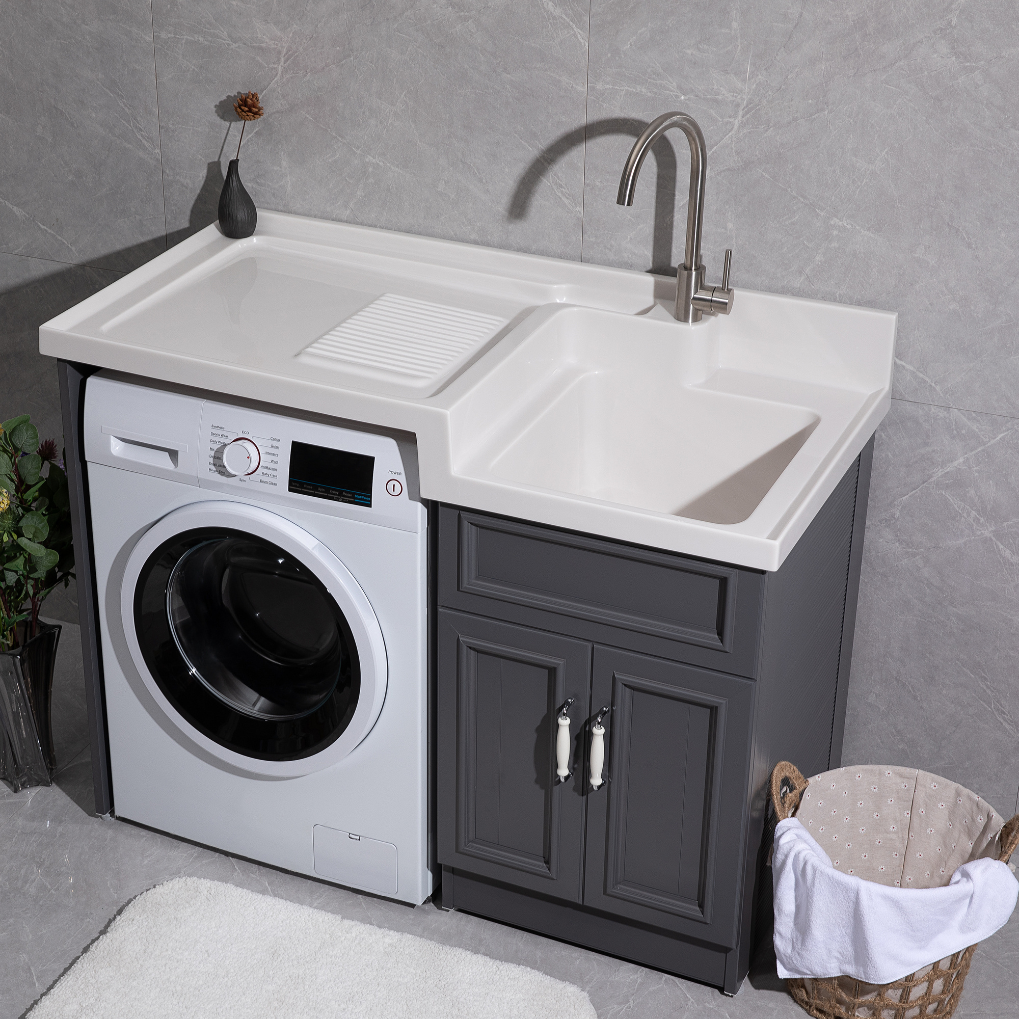 ENDEAR Laundry Cabinet Custom Laundry Room Storage Cabinet With Sink