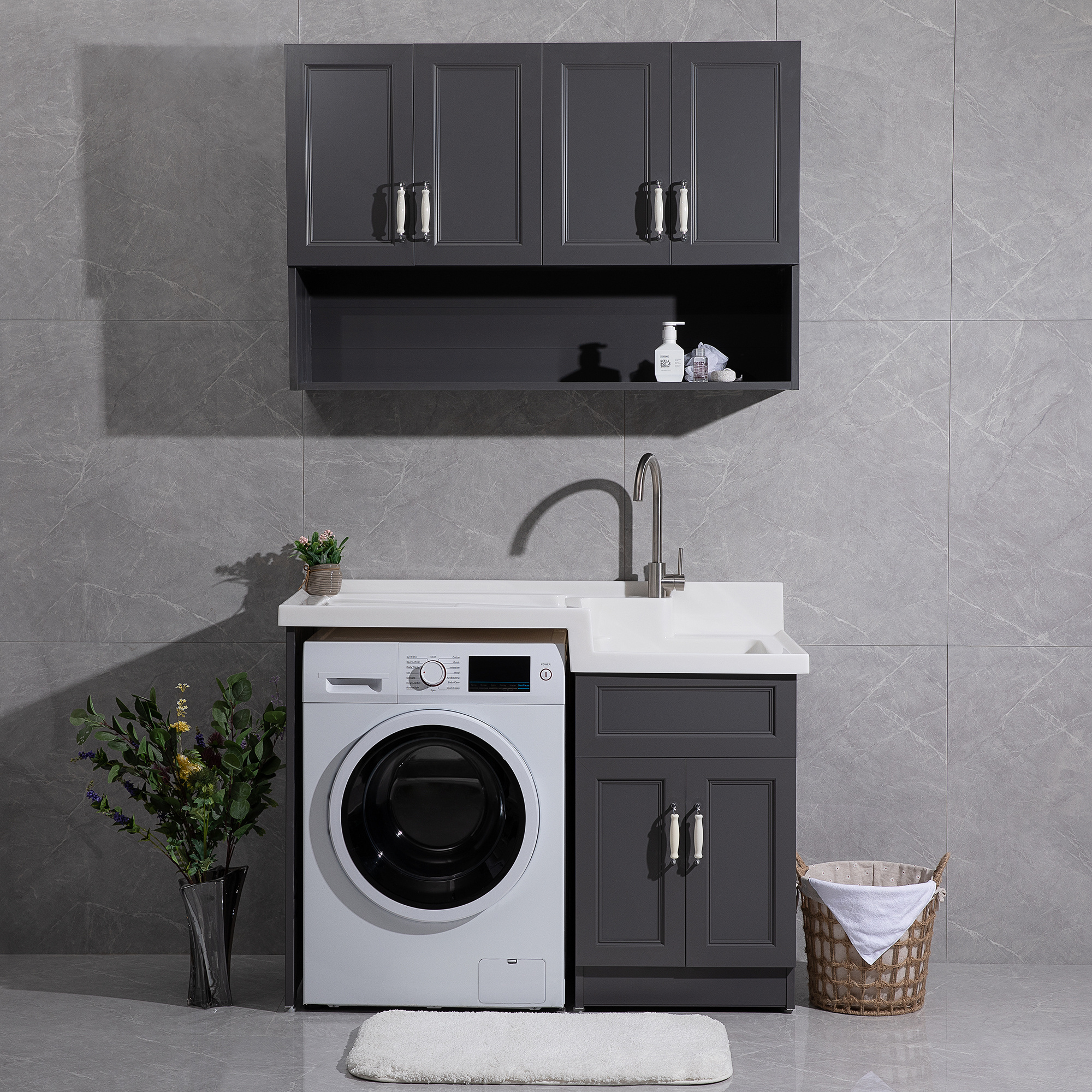 ENDEAR Laundry Cabinet Custom Laundry Room Storage Cabinet With Sink