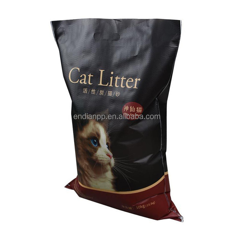 Factory custom PP woven high quality animal feed bag 20KG 25kg 50Kg dog cat chicken feed bag